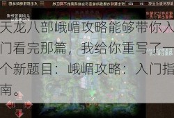 天龙八部峨嵋攻略能够带你入门看完那篇，我给你重写了一个新题目：峨嵋攻略：入门指南。