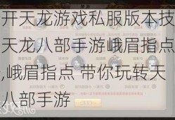 新开天龙游戏私服版本技术、天龙八部手游峨眉指点选择,峨眉指点 带你玩转天龙八部手游